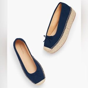 TALBOTS ‘Quinn’ Navy Suede Platform Espadrilles NWOT | Size 6